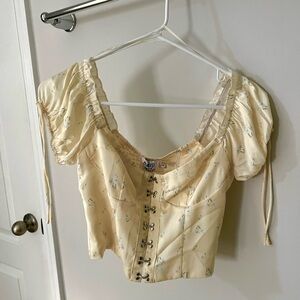 Princess Polly Yellow Floral Women's Top